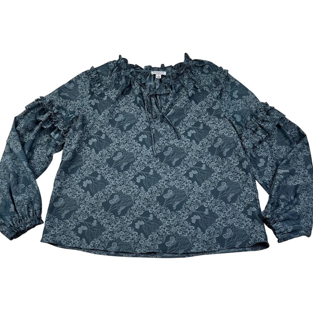 Current Air Boho Feminine Romantic Cottage Peasant Blouse Women's Size Small